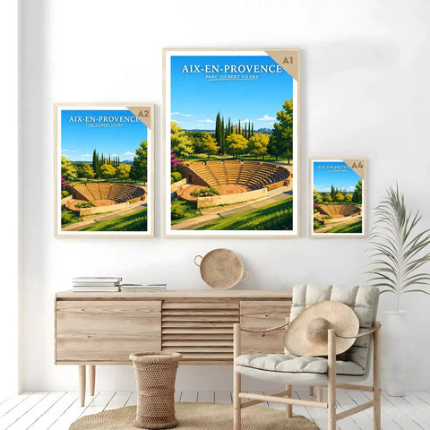 Affiche Aix-en-Provence Parc Gilbert Vilers