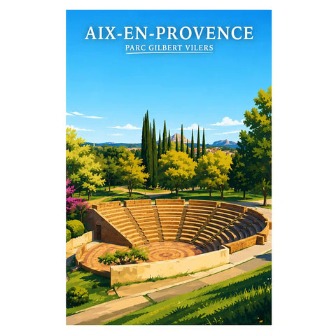 Affiche Aix-en-Provence Parc Gilbert Vilers