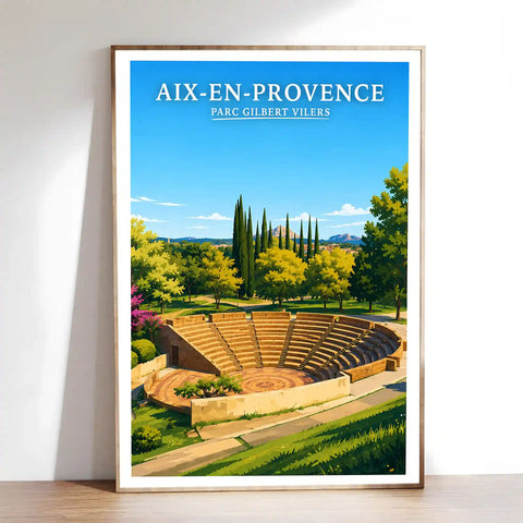 Affiche Aix-en-Provence Parc Gilbert Vilers