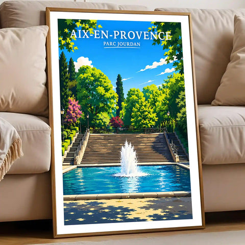 Affiche - Aix-en-Provence - Parc Jourdan