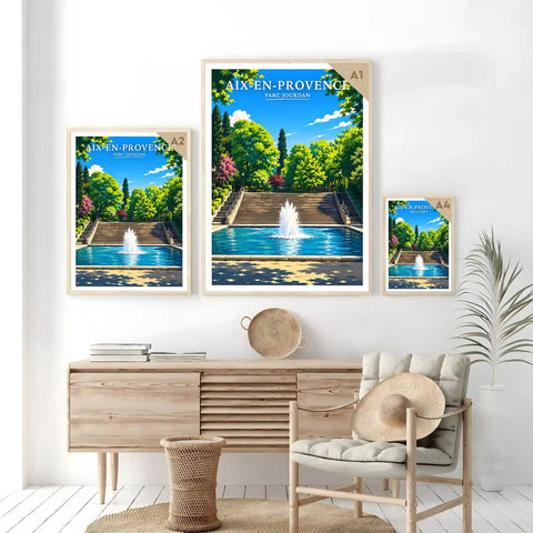 Affiche - Aix-en-Provence - Parc Jourdan