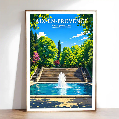Affiche - Aix-en-Provence - Parc Jourdan