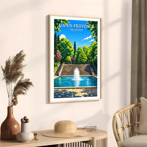 Affiche - Aix-en-Provence - Parc Jourdan