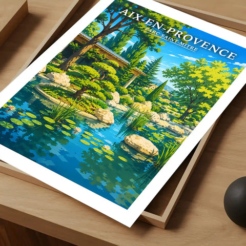 Affiche Aix-en-Provence Parc Saint-Mitre