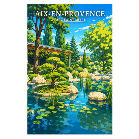 Affiche Aix-en-Provence Parc Saint-Mitre