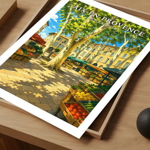 Affiche - Aix-en-Provence - Place Richelme