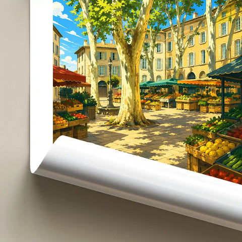 Affiche - Aix-en-Provence - Place Richelme