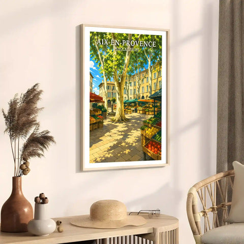 Affiche - Aix-en-Provence - Place Richelme