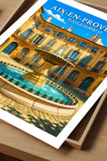 Affiche Aix-en-Provence Place d'Albertas
