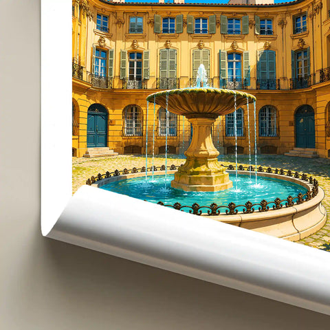Affiche Aix-en-Provence Place d'Albertas