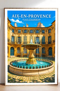 Affiche Aix-en-Provence Place d'Albertas