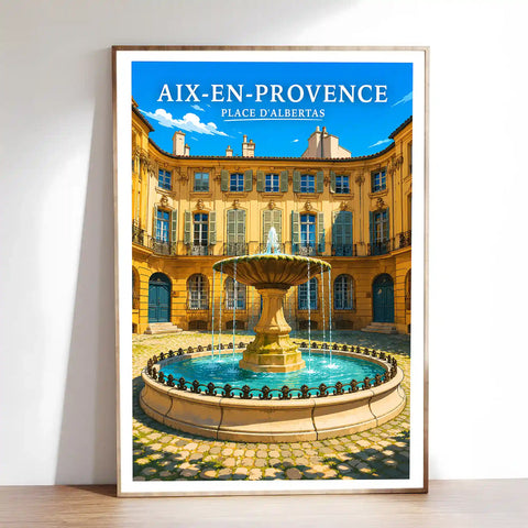 Affiche Aix-en-Provence Place d'Albertas