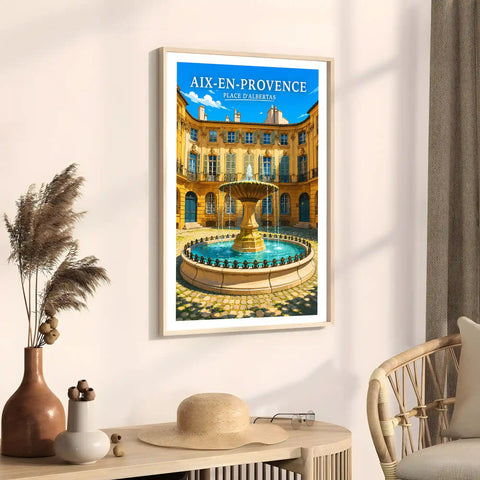 Affiche Aix-en-Provence Place d'Albertas