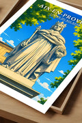 Affiche Aix-en-Provence Statue du Roi René