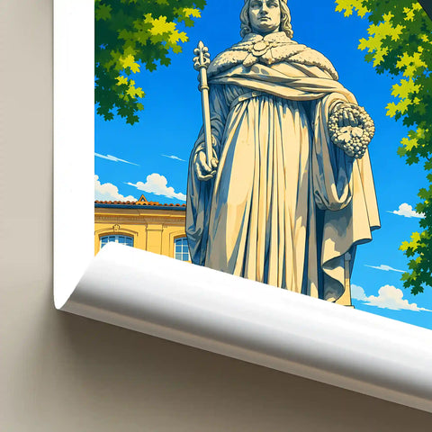 Affiche Aix-en-Provence Statue du Roi René
