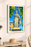 Affiche Aix-en-Provence Statue du Roi René