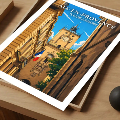 Affiche Aix-en-Provence Tour de l'Horloge