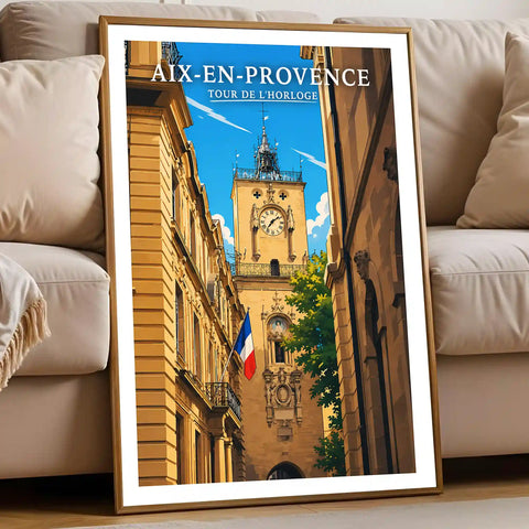 Affiche Aix-en-Provence Tour de l'Horloge