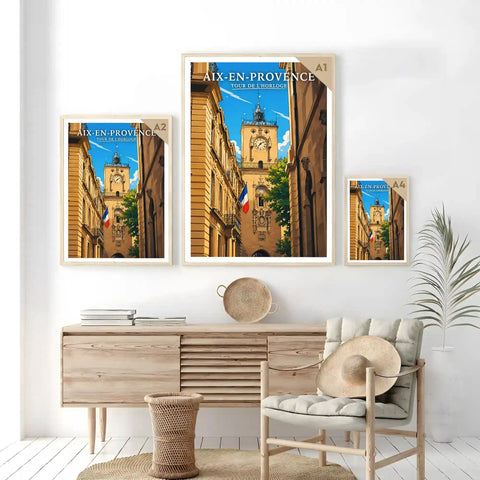 Affiche Aix-en-Provence Tour de l'Horloge