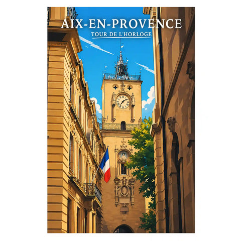 Affiche Aix-en-Provence Tour de l'Horloge