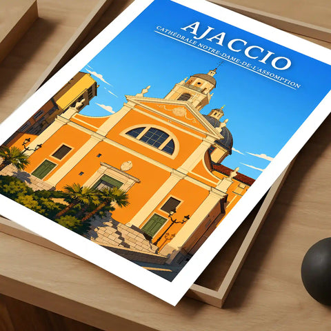 Affiche - Ajaccio - Cathédrale Notre-Dame de l'Assomption