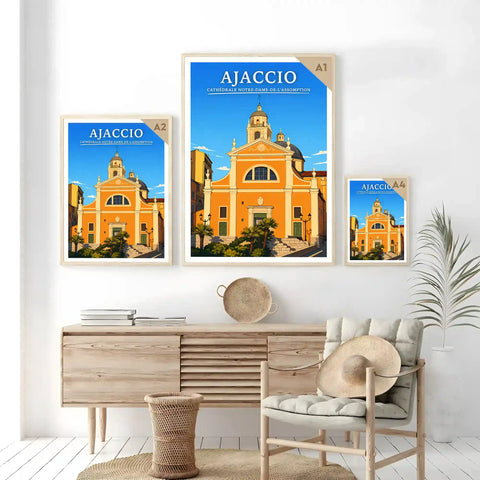 Affiche - Ajaccio - Cathédrale Notre-Dame de l'Assomption