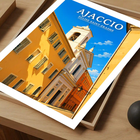 Affiche - Ajaccio - Église Saint-Érasme