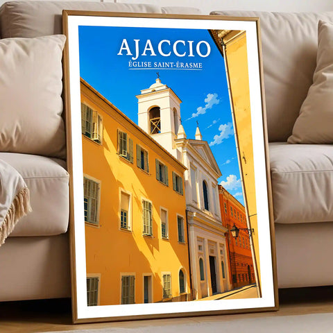 Affiche - Ajaccio - Église Saint-Érasme
