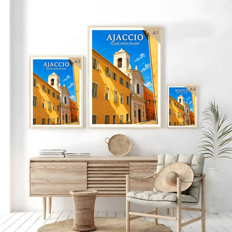 Affiche - Ajaccio - Église Saint-Érasme