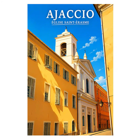Affiche - Ajaccio - Église Saint-Érasme