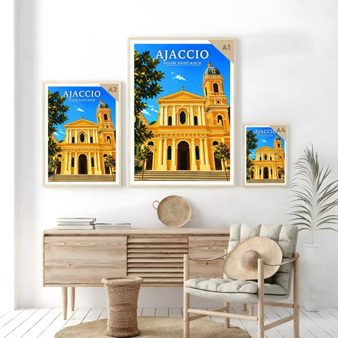 Affiche - Ajaccio - Église Saint-Roch