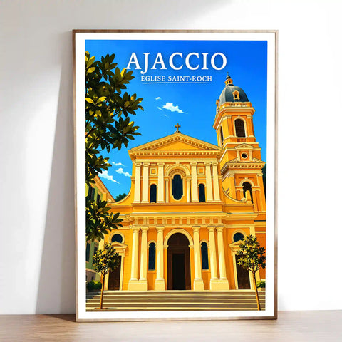 Affiche - Ajaccio - Église Saint-Roch