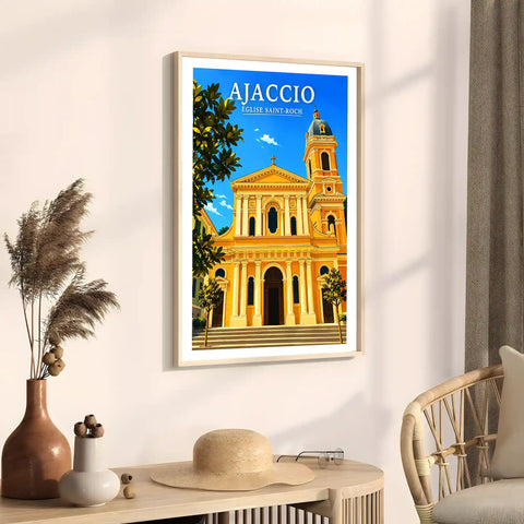 Affiche - Ajaccio - Église Saint-Roch