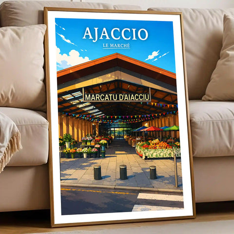 Affiche - Ajaccio - Le Marché