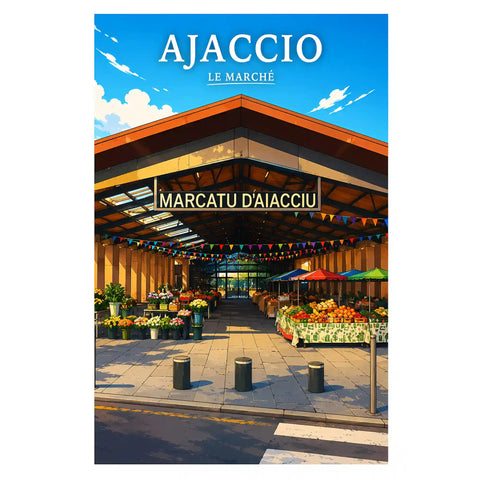 Affiche - Ajaccio - Le Marché