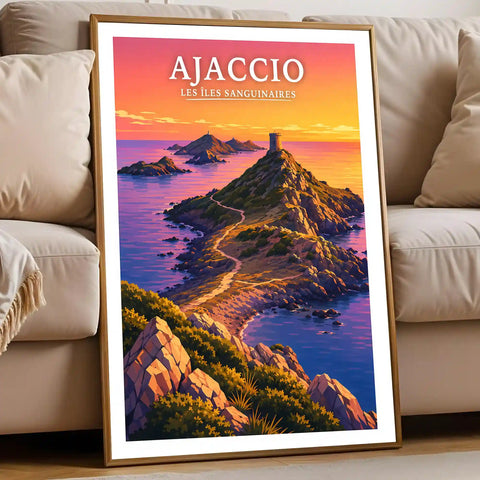 Affiche - Ajaccio - Les Îles Sanguinaires