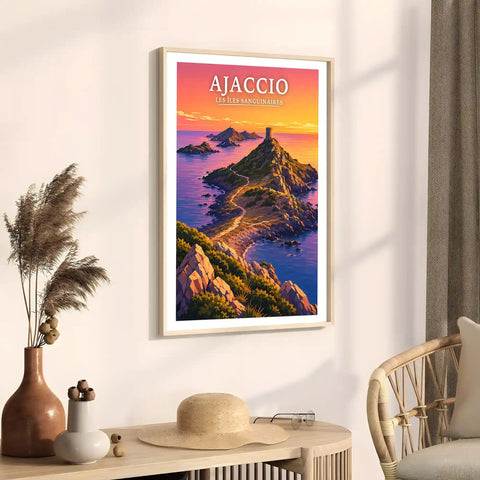 Affiche - Ajaccio - Les Îles Sanguinaires