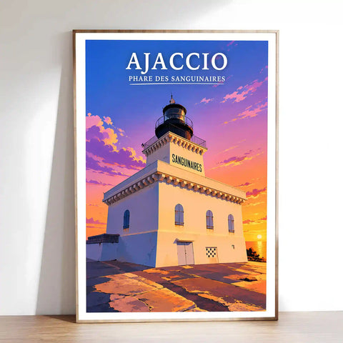 Affiche - Ajaccio - Phare des Sanguinaires
