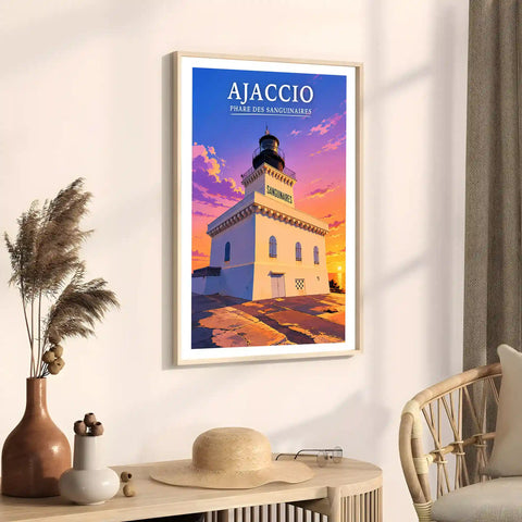 Affiche - Ajaccio - Phare des Sanguinaires