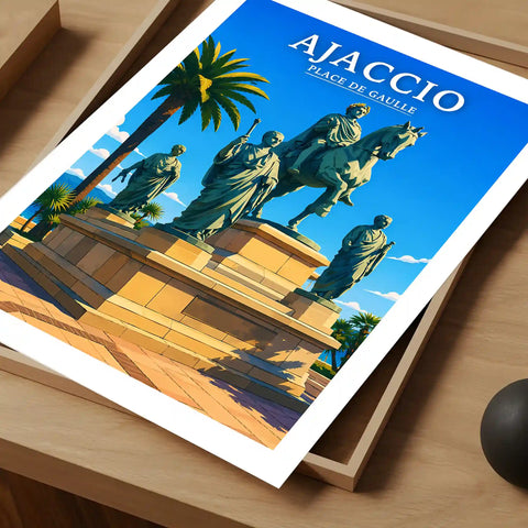 Affiche - Ajaccio - Place de Gaulle