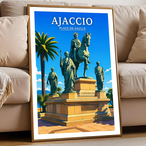 Affiche - Ajaccio - Place de Gaulle