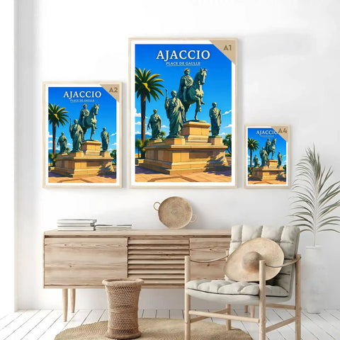 Affiche - Ajaccio - Place de Gaulle