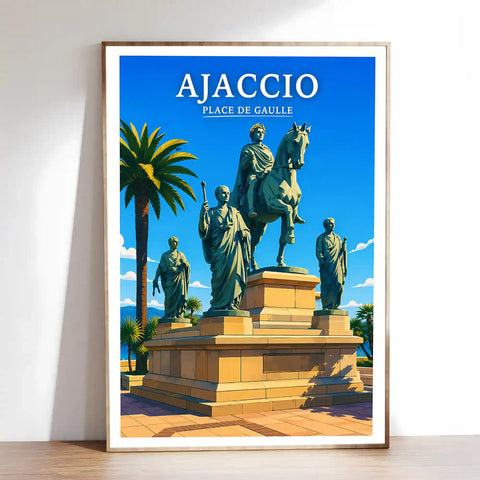 Affiche - Ajaccio - Place de Gaulle