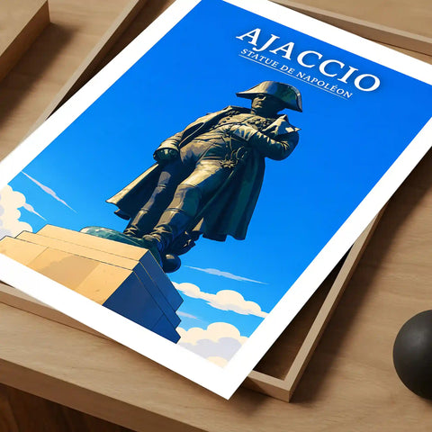 Affiche - Ajaccio - Statue de Napoléon
