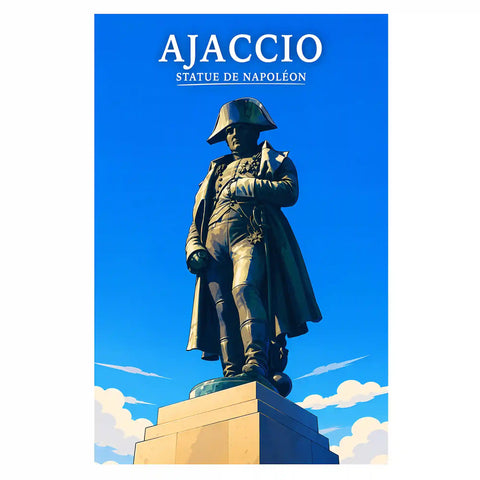 Affiche - Ajaccio - Statue de Napoléon