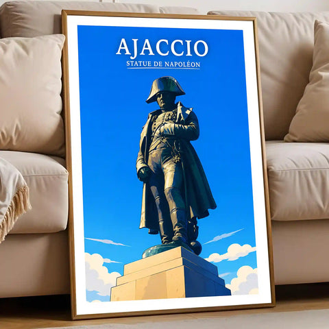 Affiche - Ajaccio - Statue de Napoléon