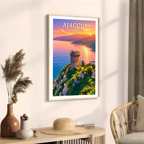 Affiche - Ajaccio - Tour Génoise