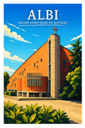 Affiche Albi Église Saint-Jean de Reyssac