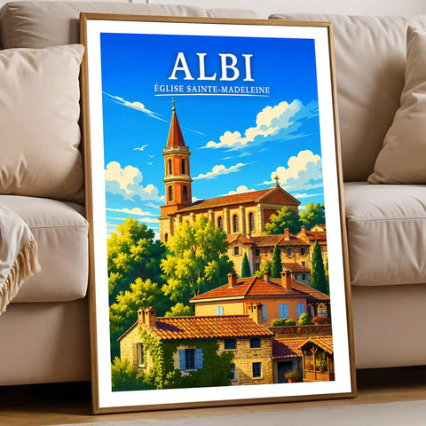Affiche Albi Église Sainte-Madeleine