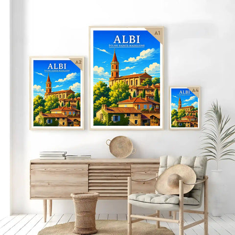Affiche Albi Église Sainte-Madeleine